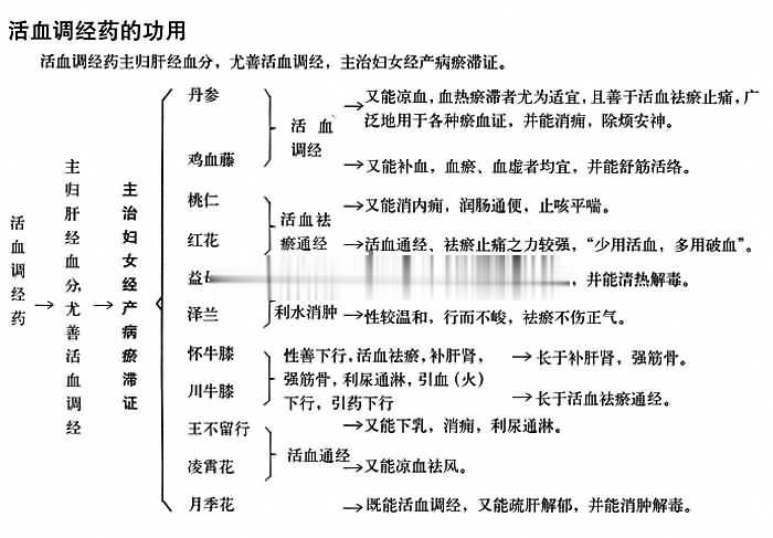 活血调经药的功用